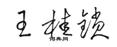駱恆光王桂鎖草書個性簽名怎么寫