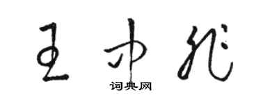 駱恆光王中非草書個性簽名怎么寫