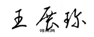 梁錦英王展珍草書個性簽名怎么寫