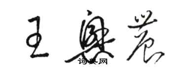 駱恆光王興農草書個性簽名怎么寫