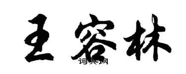 胡問遂王容林行書個性簽名怎么寫