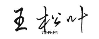 駱恆光王松葉行書個性簽名怎么寫