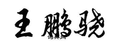 胡問遂王鵬驍行書個性簽名怎么寫