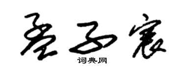 朱錫榮孟子宸草書個性簽名怎么寫