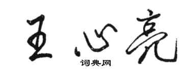 駱恆光王心亮行書個性簽名怎么寫