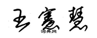 朱錫榮王憲慧草書個性簽名怎么寫