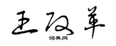 曾慶福王改革草書個性簽名怎么寫