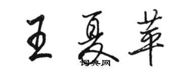 駱恆光王夏苹行書個性簽名怎么寫