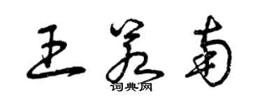 曾慶福王若南草書個性簽名怎么寫