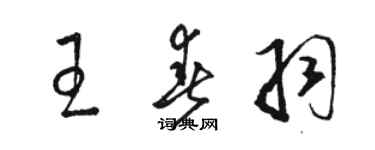 駱恆光王春羽草書個性簽名怎么寫