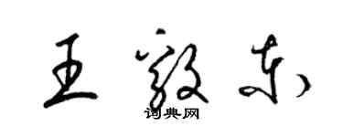 梁錦英王毅東草書個性簽名怎么寫