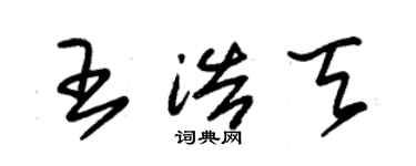 朱錫榮王浩天草書個性簽名怎么寫