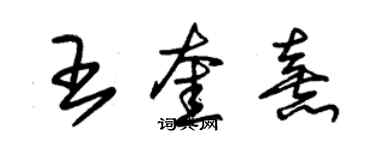 朱錫榮王奎熹草書個性簽名怎么寫