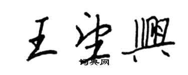 王正良王望興行書個性簽名怎么寫