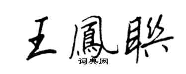 王正良王鳳聯行書個性簽名怎么寫