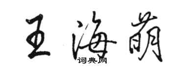 駱恆光王海萌行書個性簽名怎么寫