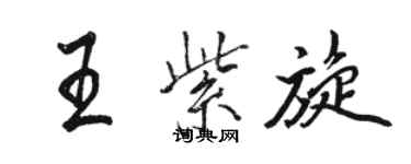 駱恆光王紫旋行書個性簽名怎么寫