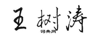 駱恆光王樹濤行書個性簽名怎么寫