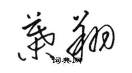 駱恆光葉翔草書個性簽名怎么寫