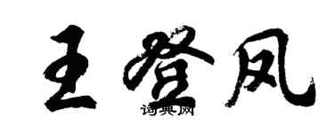 胡問遂王登鳳行書個性簽名怎么寫