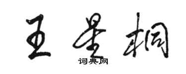 駱恆光王星桐行書個性簽名怎么寫