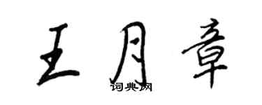 王正良王月章行書個性簽名怎么寫