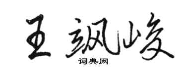 駱恆光王颯峻行書個性簽名怎么寫