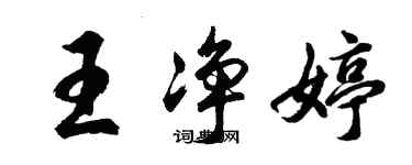 胡問遂王淨婷行書個性簽名怎么寫