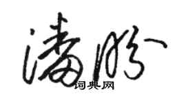 駱恆光潘盼草書個性簽名怎么寫