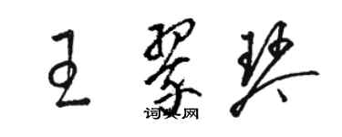 駱恆光王翠琴草書個性簽名怎么寫