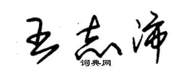 朱錫榮王志沛草書個性簽名怎么寫