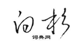 駱恆光白杉草書個性簽名怎么寫