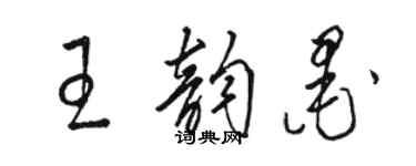 駱恆光王韻墨草書個性簽名怎么寫