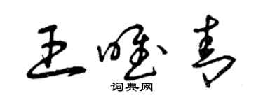 曾慶福王唯青草書個性簽名怎么寫