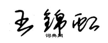 朱錫榮王錦虹草書個性簽名怎么寫