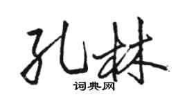 駱恆光孔林行書個性簽名怎么寫