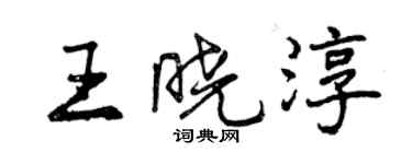 曾慶福王曉淳行書個性簽名怎么寫