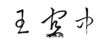 駱恆光王宜中草書個性簽名怎么寫