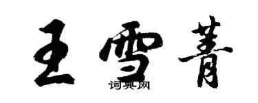 胡問遂王雪菁行書個性簽名怎么寫