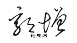 駱恆光郭增草書個性簽名怎么寫