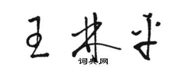 駱恆光王林平草書個性簽名怎么寫