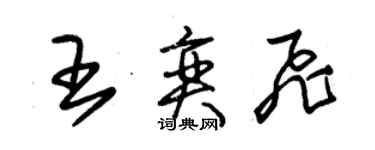 朱錫榮王奕飛草書個性簽名怎么寫