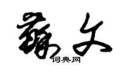 朱錫榮蘇文草書個性簽名怎么寫