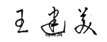 駱恆光王建美草書個性簽名怎么寫