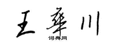 王正良王華川行書個性簽名怎么寫