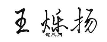 駱恆光王爍揚行書個性簽名怎么寫