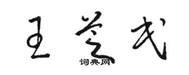 駱恆光王芝民草書個性簽名怎么寫
