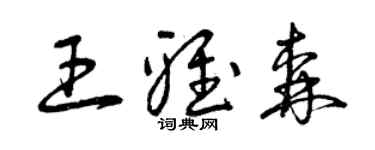 曾慶福王雅森草書個性簽名怎么寫
