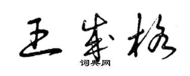 曾慶福王成格草書個性簽名怎么寫