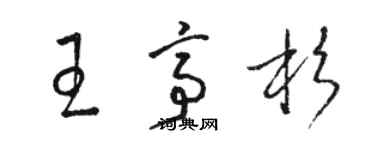 駱恆光王亭杉草書個性簽名怎么寫